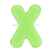 21x15mm acrylic Alphabet letter beads assortment - X - Multicolor x10|raw }}