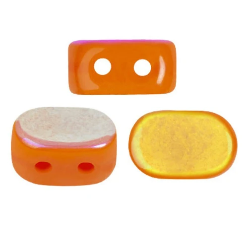 4x6mm Lipsi® glass beads by Puca® - Bright carrot AB x10g