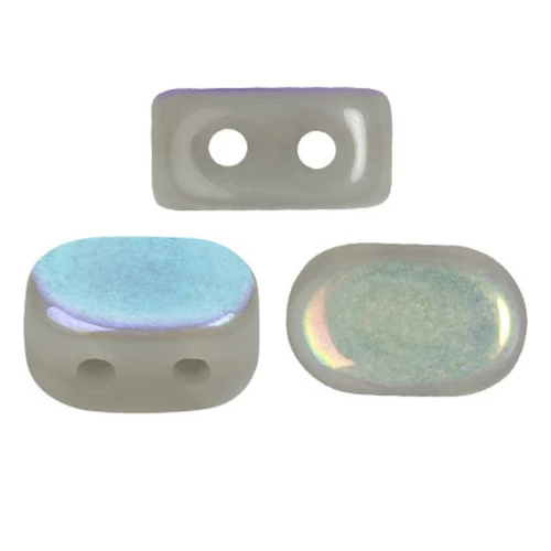 4x6mm Lipsi® glass beads by Puca® - Dapple Gray AB x10g
