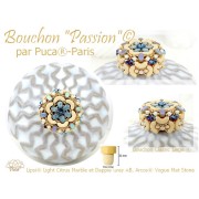 4x6mm Lipsi® glass beads by Puca® - Dapple Gray Gold splash x10g