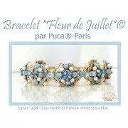 4x6mm Lipsi® glass beads by Puca® - Dapple Gray Gold splash x10g