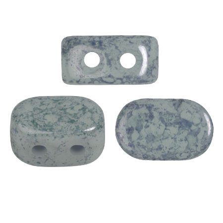4x6mm Lipsi® glass beads by Puca® - Dapple Gray marble x10g