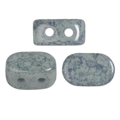 4x6mm Lipsi® glass beads by Puca® - Dapple Gray marble x10g