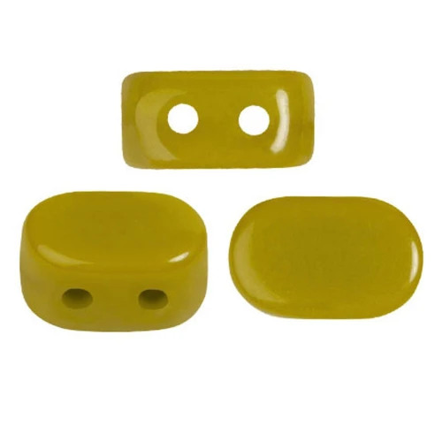 4x6mm Lipsi® glass beads by Puca® - Green Avocado x10g