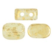 4x6mm Lipsi® glass beads by Puca® - Light Citrus Gold splash x10g|raw }}