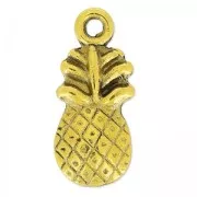 charms ananas 20 mm Old gold tone x5