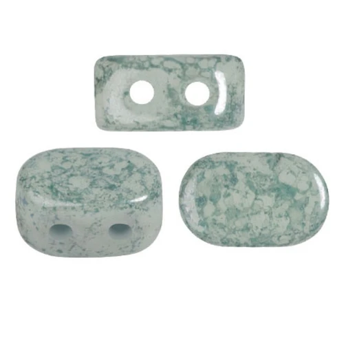 4x6mm Lipsi® glass beads by Puca® - Light Citrus marble x10g