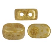 4x6mm Lipsi® glass beads by Puca® - Light Citrus Gold spotted x10g|raw }}