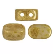 4x6mm Lipsi® glass beads by Puca® - Light Citrus Gold spotted x10g