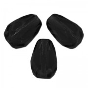 Faceted pear-shaped beads, 10x7 mm - Jet x20