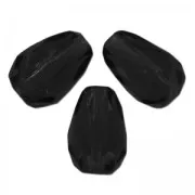 Faceted pear-shaped beads, 10x7 mm - Jet x20