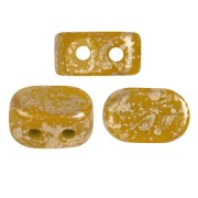 4x6mm Lipsi® glass beads by Puca® - Yellow Amber Gold splash x10g|raw }}