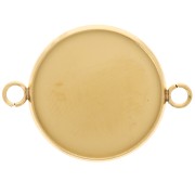 304L stainless steel Spacers set for 20mm flat back cabochon - Gold x1|raw }}