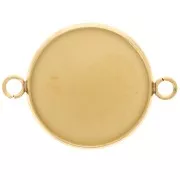 304L stainless steel Spacers set for 20mm flat back cabochon - Gold x1