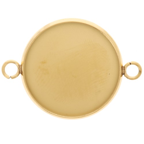 304L stainless steel Spacers set for 20mm flat back cabochon - Gold x1