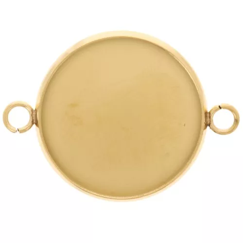 304L stainless steel Spacers set for 20mm flat back cabochon - Gold x1