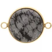 304L stainless steel Spacers set for 20mm flat back cabochon - Gold x1