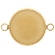 Spacer for 18 mm Flat-Back Cabochon - Gold-Plated 303L Stainless Steel x1