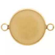 Spacer for 18 mm Flat-Back Cabochon - Gold-Plated 303L Stainless Steel x1