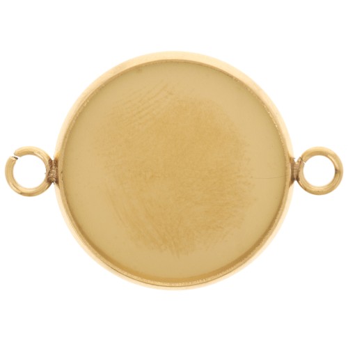 304L stainless steel Spacers set for 18mm flat back cabochon - Gold x1