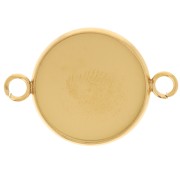 304L stainless steel Spacers set for 16mm flat back cabochon - Gold x1