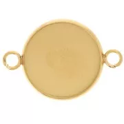 304L stainless steel Spacers set for 16mm flat back cabochon - Gold x1