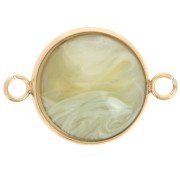 304L stainless steel Spacers set for 16mm flat back cabochon - Gold x1