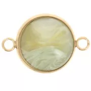 304L stainless steel Spacers set for 16mm flat back cabochon - Gold x1