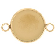 304L stainless steel Spacers set for 14mm flat back cabochon - Gold x1