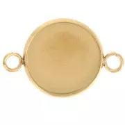 304L stainless steel Spacers set for 14mm flat back cabochon - Gold x1