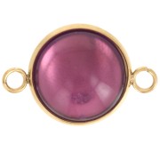 304L stainless steel Spacers set for 14mm flat back cabochon - Gold x1