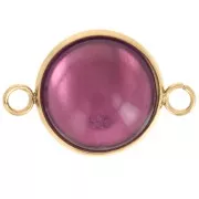 304L stainless steel Spacers set for 14mm flat back cabochon - Gold x1