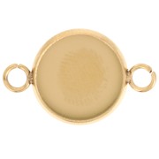 304L stainless steel Spacers set for 12mm flat back cabochon - Gold x1|raw }}