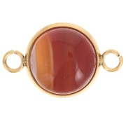 304L stainless steel Spacers set for 12mm flat back cabochon - Gold x1