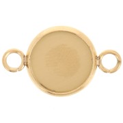 304L stainless steel Spacers set for 10mm flat back cabochon - Gold x1