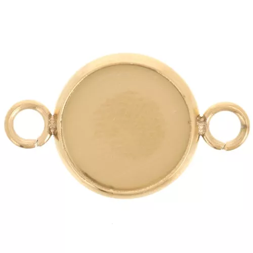 304L stainless steel Spacers set for 10mm flat back cabochon - Gold x1