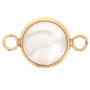 304L stainless steel Spacers set for 10mm flat back cabochon - Gold x1