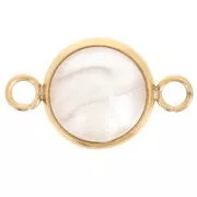 304L stainless steel Spacers set for 10mm flat back cabochon - Gold x1