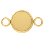 304L stainless steel Spacers set for 8mm flat back cabochon - Gold x1