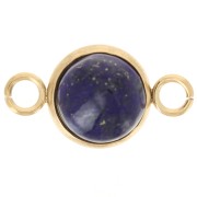 304L stainless steel Spacers set for 8mm flat back cabochon - Gold x1