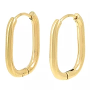 Oval Hoop Earrings, 22x15 mm - Gold-Plated 304L Stainless Steel (Set of 20)