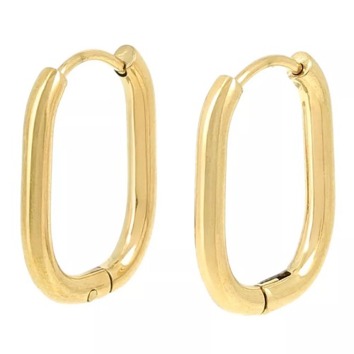 Oval Hoop Earrings, 22x15 mm - Gold-Plated 304L Stainless Steel (Set of 20)