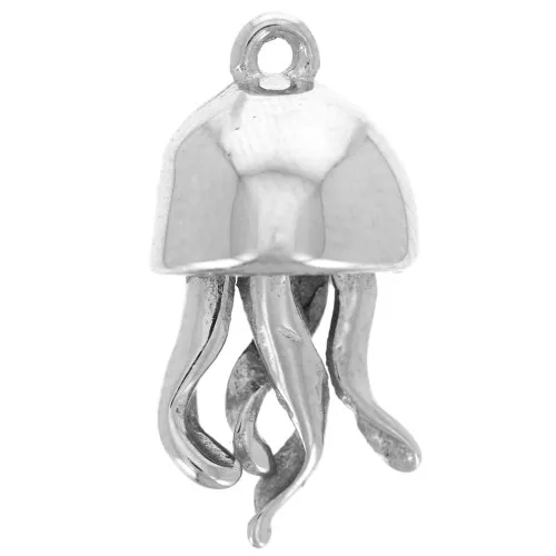 16x9mm 304L stainless steel Jellyfish charm x1