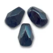 Fire Polished faceted pear-shaped beads 7x5mm Jet  x25