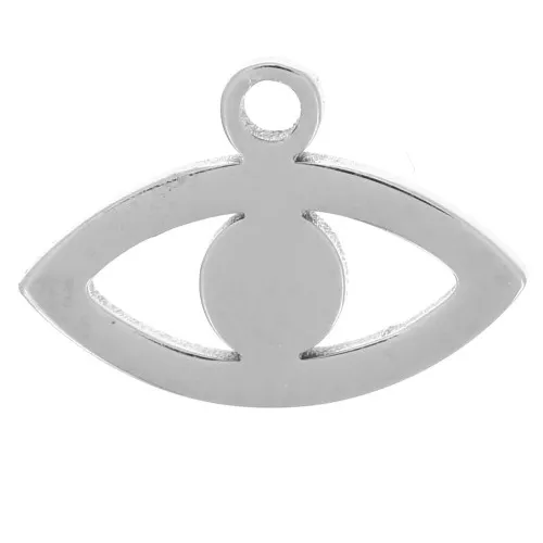 6.5x9mm 316L stainless steel Eye charms x4
