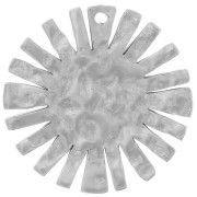 Hammered sun charm 15 mm - 316L stainless steel x1|raw }}