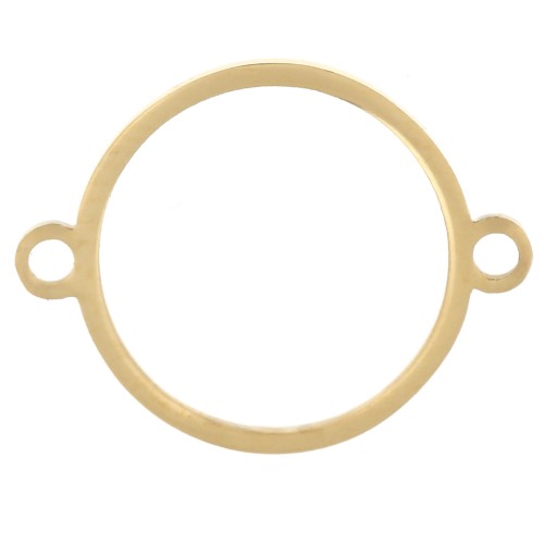 10mm 316L stainless steel hollow circle Spacer - Gold x1