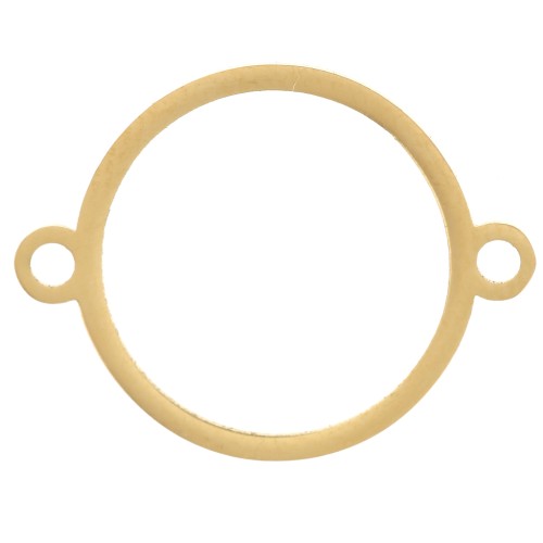 15mm 316L stainless steel hollow circle Spacer - Gold x1