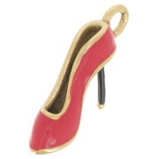 21x5mm Stainless steel 304L Pendant pump with epoxy resin - Gold - Red x1|raw }}