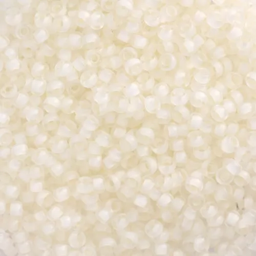 Seed beads Miyuki 11/0 1920 - Semi-Frosted White Lined Crystal x8g